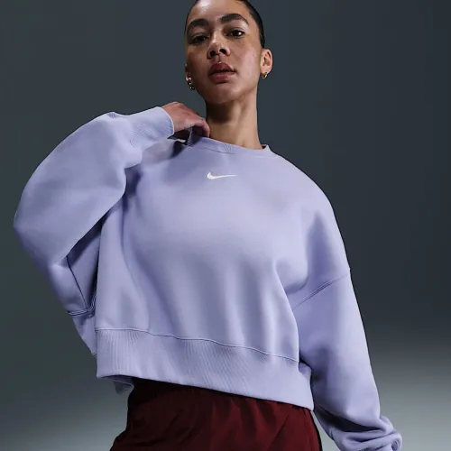 Nike Sportswear Phoenix Fleece жіноча Over-оверсайз Crew-Neck світшот колір фіолетовий