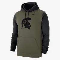 Michigan State Olive Pack чоловічі Nike College Толстовка з капюшоном колір коричневий