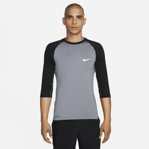 Nike Dri-FIT мужские 3/4-Length Sleeve Baseball Top цвет серый
