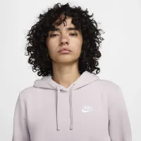 Nike Sportswear Club Fleece женская Pullover Толстовка с капюшоном цвет фиолетовый