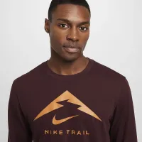 Nike Dri-FIT мужские Long-Sleeve Trail Running футболка цвет красный
