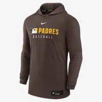 San Diego PaКостюм Authentic Collection мужские Nike Dri-FIT MLB Pullover Толстовка с капюшоном цвет коричневый
