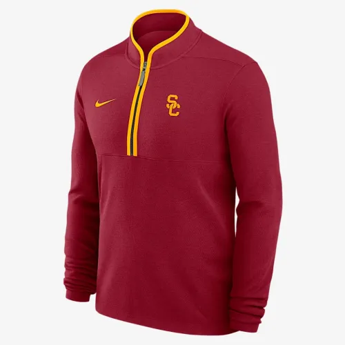USC Victory мужские Nike Dri-FIT College 1/2-Zip Long-Sleeve Top цвет красный