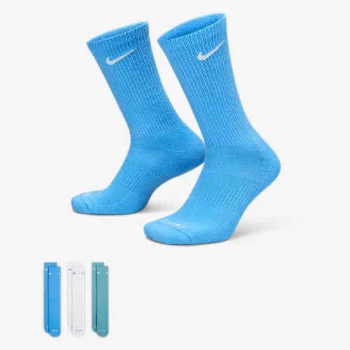 Nike Everyday Plus Cushioned тренувальні Crew шкарпетки (3 пар) різнокольорові
