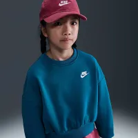 Nike Sportswear Club Fleece Girls' Boxy Crew-Neck світшот блакитний