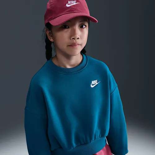 Nike Sportswear Club Fleece Girls' Boxy Crew-Neck свитшот синий