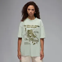 Nike Jordan женская оверсайз Graphic футболка цвет зеленый