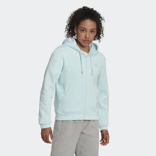 Кофта/футболка adidas All SZN Fleece Full-Zip Hoodie HK0412 - Голубая