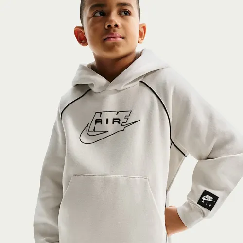 Nike Air Big детские Pullover Толстовка с капюшоном цвет серый