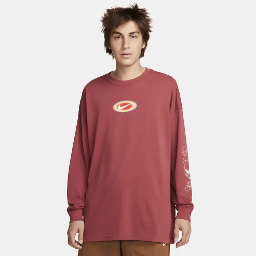 Nike Sportswear мужские Long-Sleeve футболка цвет красный