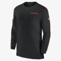 Cincinnati Bengals Sideline Coach чоловічі Nike Dri-FIT NFL Long-Sleeve Top колір чорний