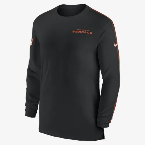 Cincinnati Bengals Sideline Coach мужские Nike Dri-FIT NFL Long-Sleeve Top цвет черный