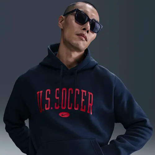 USA Club чоловічі Nike Soccer Pullover Толстовка з капюшоном блакитний
