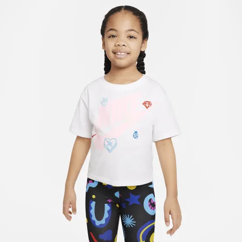 Nike Love Icon Boxy Tee Little дитячі T-Shirt колір білий