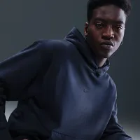 Nike Solo Swoosh чоловічі French Terry Pullover Толстовка з капюшоном блакитний