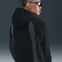 Nike Tech мужские Color-Block Full-Zip Fleece Windrunner Куртка цвет черный