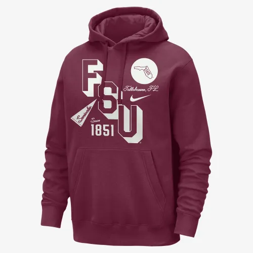 Florida State Club чоловічі Nike College Толстовка з капюшоном колір червоний
