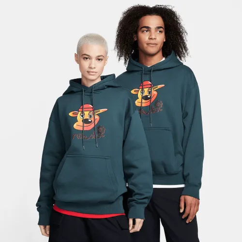 Nike SB Fleece Pullover Skate Толстовка с капюшоном цвет зеленый