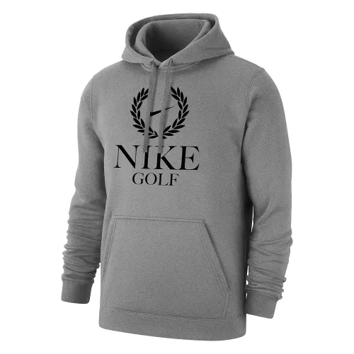 Nike для гольфу Club Fleece чоловічі Pullover Толстовка з капюшоном колір сірий