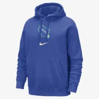 Milwaukee Bucks Club Fleece City Edition чоловічі Nike NBA Pullover Толстовка з капюшоном блакитний