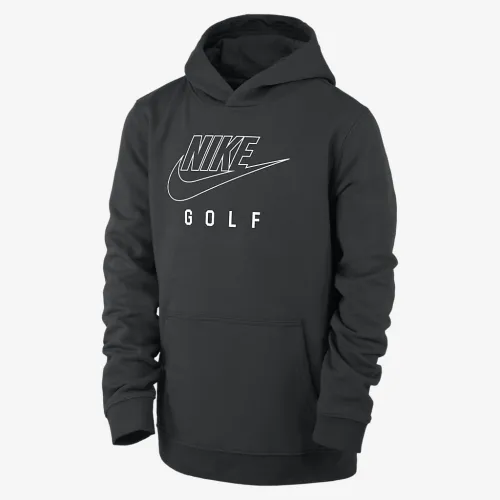 Nike Swoosh Club Fleece Big детские для гольфа Pullover Толстовка с капюшоном цвет черный
