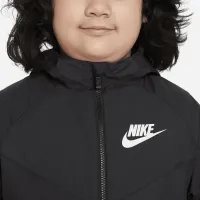 Nike Sportswear Windrunner Big дитячі (для хлопчиків) Loose Hip-Length Hooded Куртка (Extended Size) колір чорний