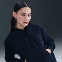 Nike Sportswear Phoenix Cozy Букле жіноча Loose Knit Толстовка з капюшоном блакитний