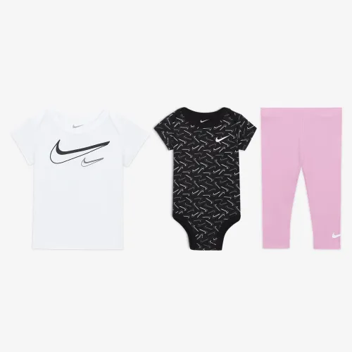 Nike Swoosh Baby (0-9M) 3-Piece Logo Bodysuit комплект різнокольорові