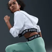 Nike Pro Girls' Mid-Rise лосіни колір зелений