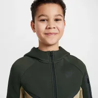 Nike Sportswear Tech Fleece Big дитячі Full-Zip Толстовка з капюшоном колір коричневий