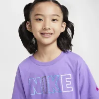 Nike Femme Pop Little дитячі футболка колір фіолетовий