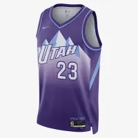 Lauri Markkanen Utah Jazz 2024/25 City Edition мужские Nike Dri-FIT NBA Swingman Jersey цвет фиолетовый