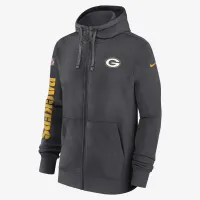 цвет зеленый Bay Packers Sideline Team Issue Club мужские Nike NFL Pullover Толстовка с капюшоном цвет серый