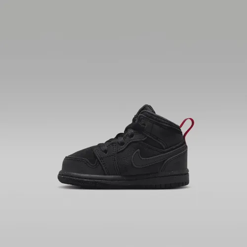 Nike Jordan 1 Mid SE Craft Baby/Toddler Кросівки колір сірий