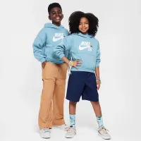 Nike SB Icon Fleece EasyOn Big дитячі оверсайз Pullover Толстовка з капюшоном блакитний
