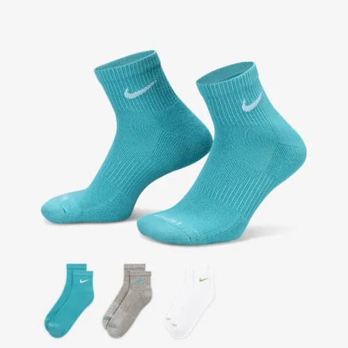 Nike Everyday Plus Cushioned тренувальні Ankle шкарпетки (3 пар) різнокольорові