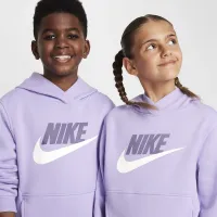 Nike Sportswear Club Fleece Big дитячі Толстовка з капюшоном колір фіолетовий