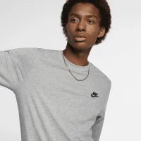 Nike Sportswear Club чоловічі Long-Sleeve футболка колір сірий