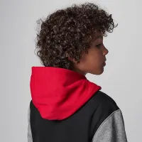 Nike Jordan MJ Brooklyn Big детские Fleece Pullover Толстовка с капюшоном цвет черный
