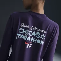 Nike Swift Element жіноча Dri-FIT Crew-Neck Running Top колір фіолетовий