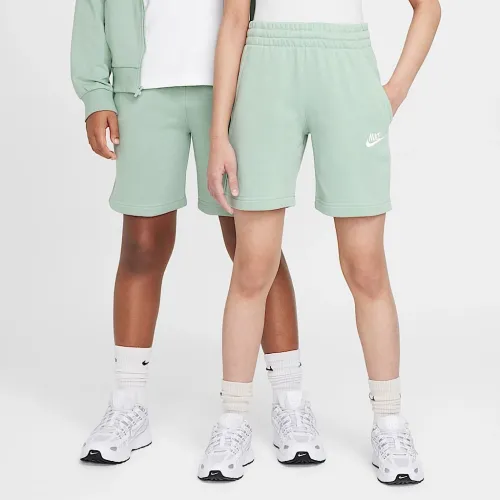 Nike Sportswear Club Fleece Big дитячі French Terry шорти колір зелений
