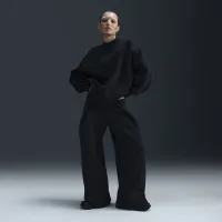 Nike Sportswear Tech Fleece жіноча оверсайз Crew-Neck світшот колір чорний