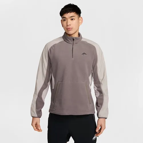 Nike Trail Polartec® мужские 1/4-Zip Fleece Running Top цвет серый