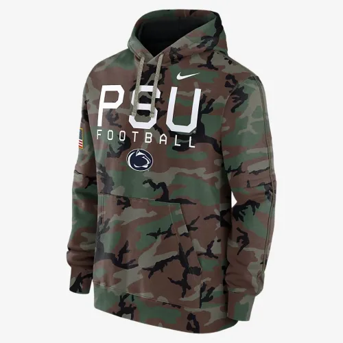 Penn State Nittany Lions Military Appreciation Club Men’s Nike College Pullover Толстовка з капюшоном колір зелений