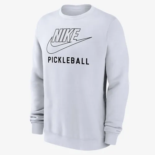 Nike Swoosh Club Fleece чоловічі Pickleball Pullover Crew-Neck світшот колір білий