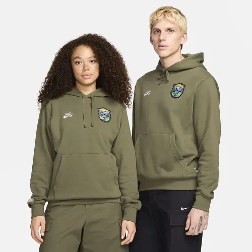 Nike SB Fleece Pullover Толстовка з капюшоном колір зелений