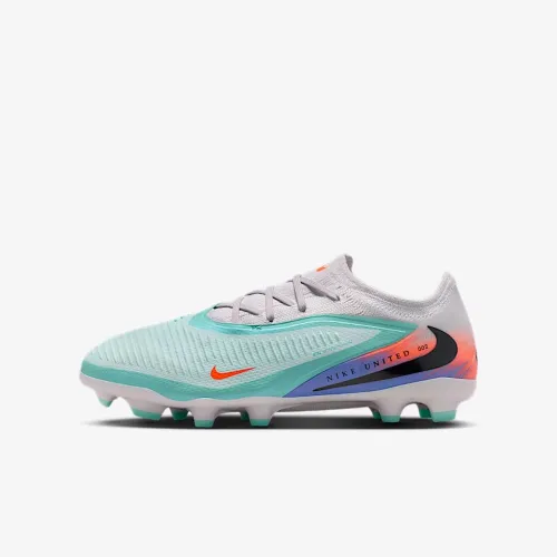 Nike United Jr. Phantom 6 Low Pro Big детские Multi-Ground футбольные бутсы цвет зеленый