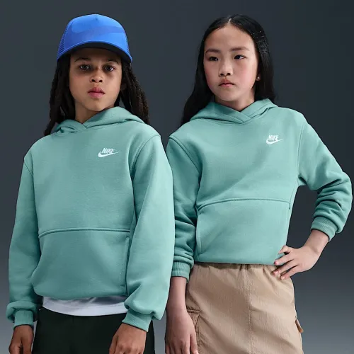 Nike Sportswear Club Fleece Big дитячі Pullover Толстовка з капюшоном колір зелений