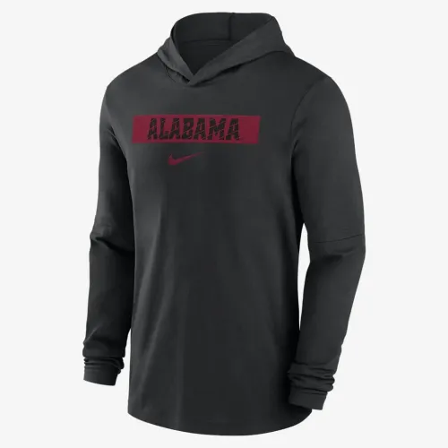 Alabama Crimson Tide Sideline чоловічі Nike Dri-FIT College Long-Sleeve Hooded Top колір чорний