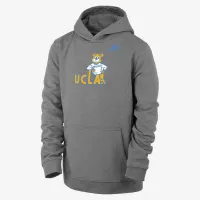 UCLA Club Fleece Big детские (для мальчиков) Nike College Pullover Толстовка с капюшоном цвет серый